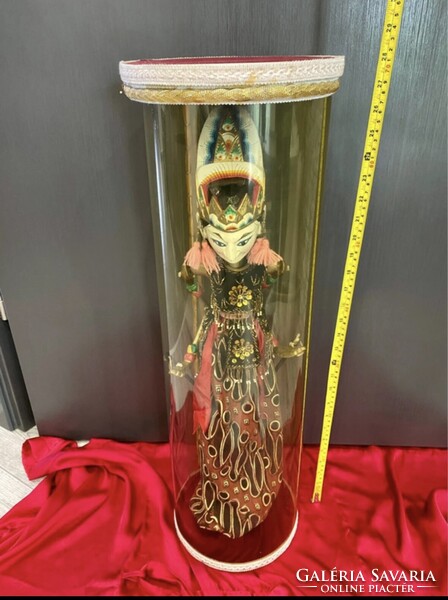 Vintage Indonéz kézzel készített 70 cm. magas Wayang Golek bot báb