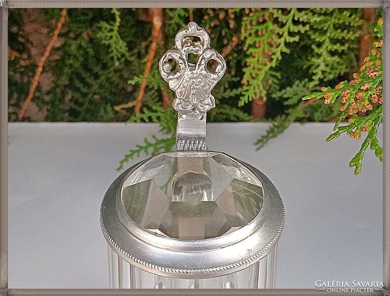 Collector's Enamel-painted Antique Glass Beer Mug from the 1890s