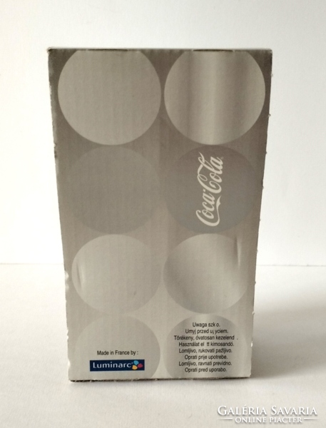 GYŰJTEMÉNYES 2008 FRANCIA COCA-COLA FEKETE ÜVEG POHÁR SAJÁT BONTATLAN DOBOZÁBAN