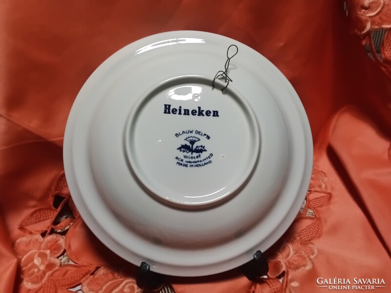 Holland  Delfts  , Heineken  porcelán  dísztányér