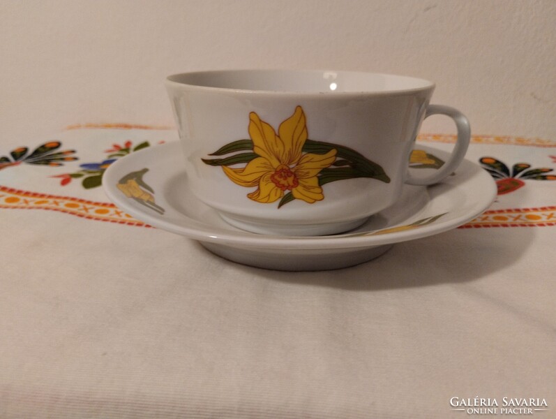 Alföldi nárcisz mintás porcelán teás csésze