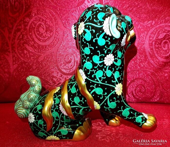 Herendi Siang Noir Foo kutya figura