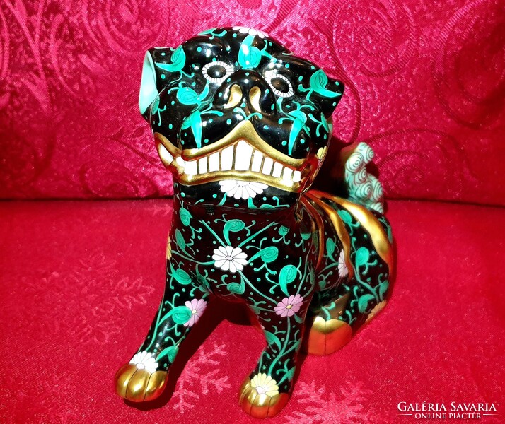 Herendi Siang Noir Foo kutya figura