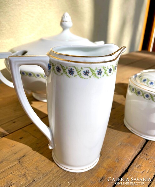 Régi Pirken Hammer Kossuch János Marienbad szecessziós porcelán készlet darabok