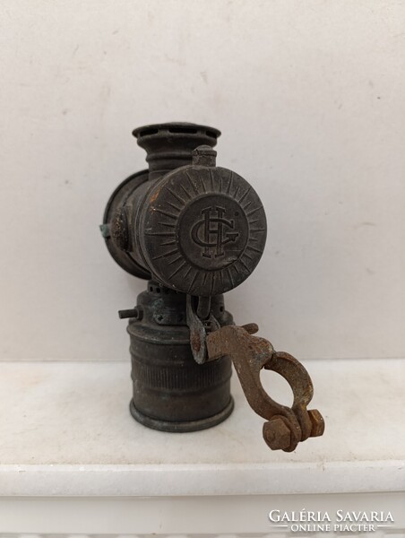 Antik bicikli lámpa Alte Fahrradlampe Bicycle Lamp karbid kerékpár gyűjtemény felújítandó 835 1568