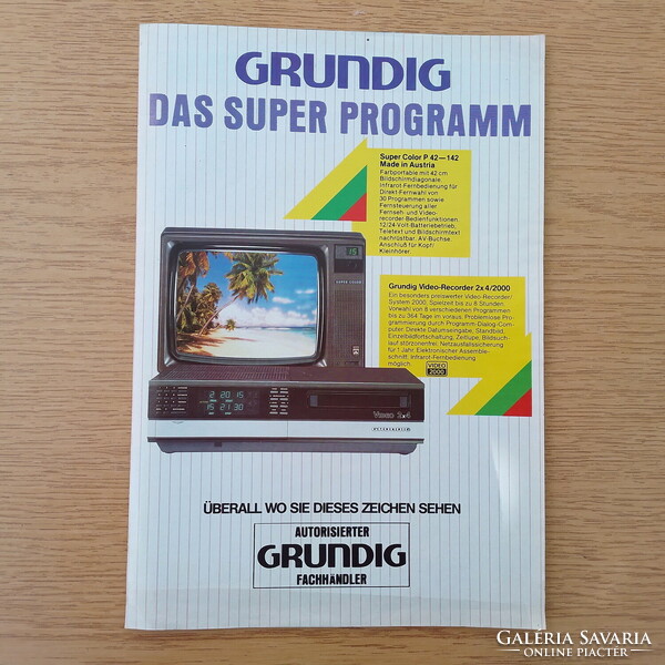 Retro Grundig Hi-Fi katalógus, prospektus (nagy méretű, német nyelvű)