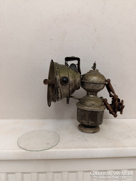 Antik bicikli lámpa Alte Fahrradlampe Bicycle Lamp karbid kerékpár gyűjtemény felújítandó 836 1569