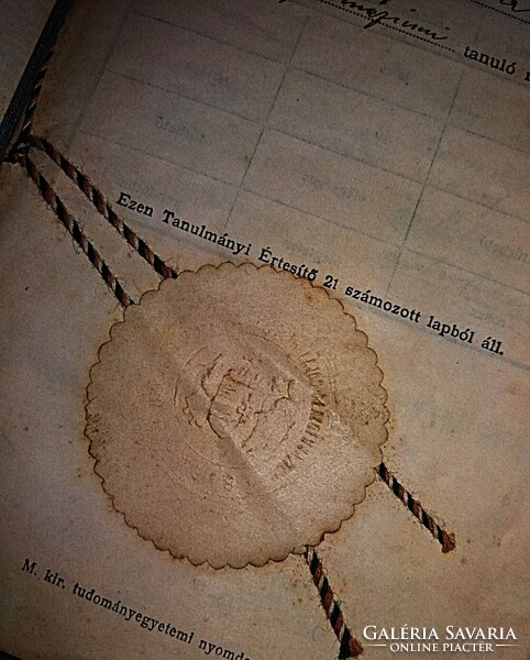 1925. Reálgimnáziumi értesítőkönyv Stettner János tanuló Pesterzsébet részére a képek szerint