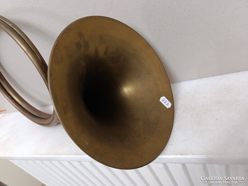Antik trombita sárgaréz réz rézfúvós hangszer katona militari 888 1597