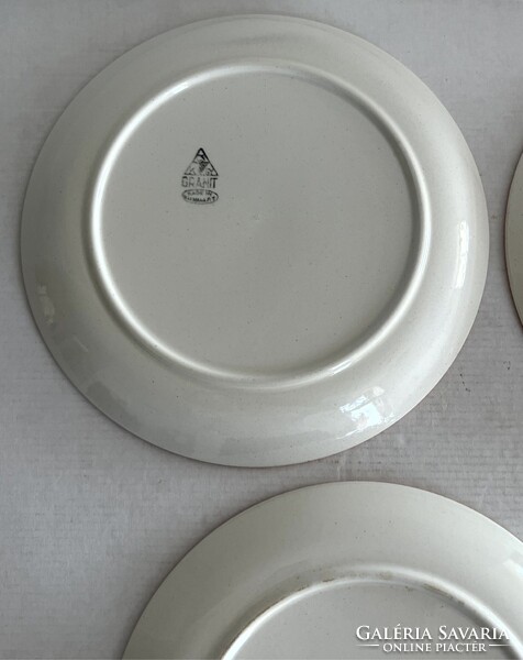 Retro, vintage 4db Kispest Gránit lapostányér, tányér