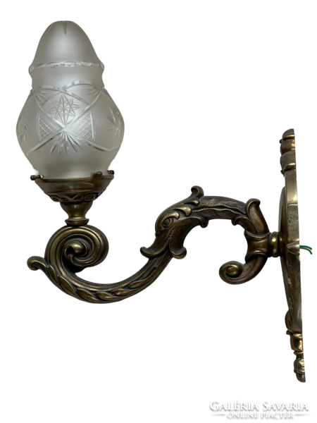 Antik réz bronz falikar páros
