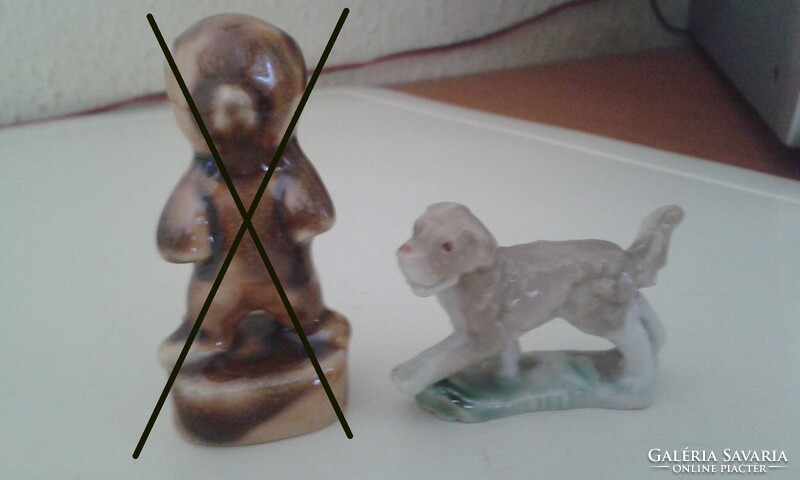 Mini porcelán kutyus és maci (Maci eladva)
