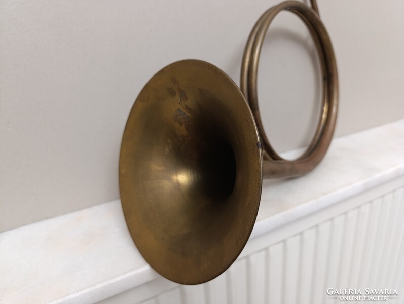 Antik trombita sárgaréz réz rézfúvós hangszer katona militari 888 1597