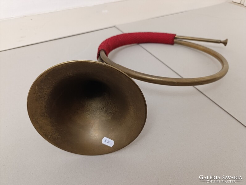 Antik trombita sárgaréz réz rézfúvós hangszer katona militari 890 1598