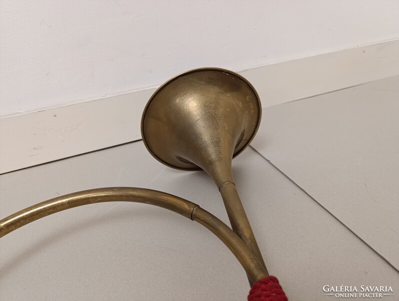 Antik trombita sárgaréz réz rézfúvós hangszer katona militari 890 1598