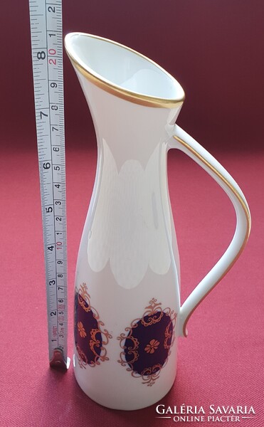 Elengáns Echt Kobalt német porcelán váza kék arany mintával arany széllel