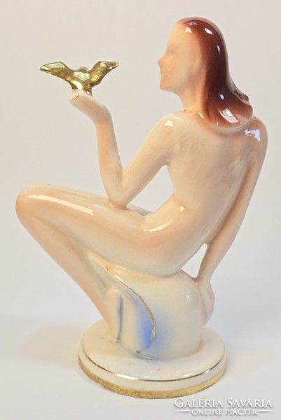 Lonkay Antal - nagyon ritka art deco porcelán figura  / Drasche - Kolibri