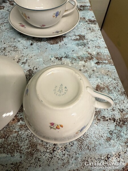 Hollóházi Régi Porcelán Teáskészlet A140