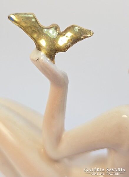 Lonkay Antal - nagyon ritka art deco porcelán figura  / Drasche - Kolibri