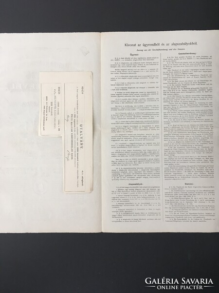 Pesti Magyar Kereskedelmi Bank Záloglevél 10 000 Korona 1910.