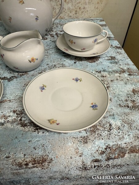 Hollóházi Régi Porcelán Teáskészlet A140
