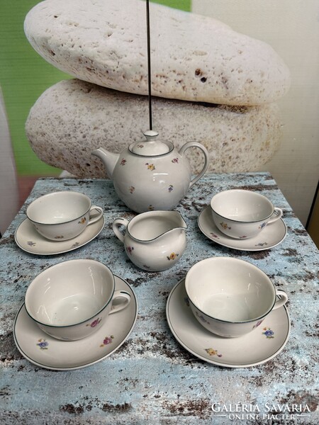 Hollóházi Régi Porcelán Teáskészlet A140