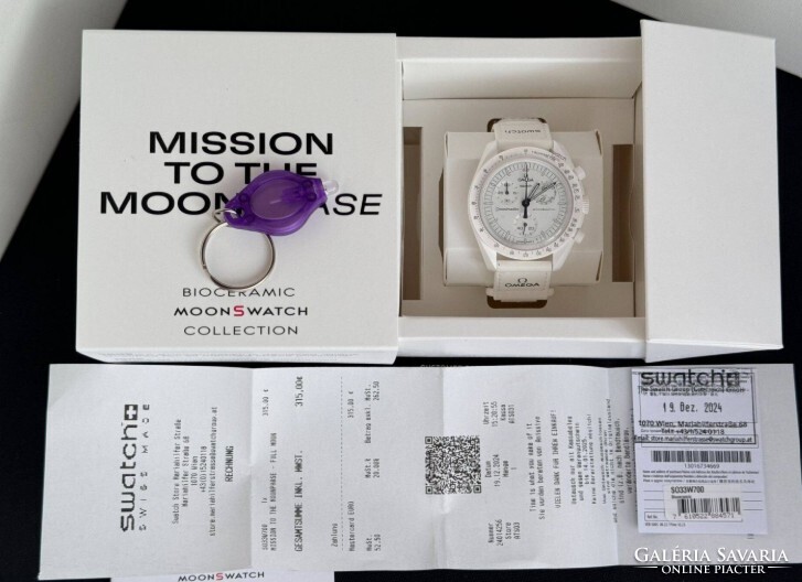 OMEGA karóra,Swatch Moonswatch Speedmaster óra + DOBOZ,összes modell,12 szín-bolygó
