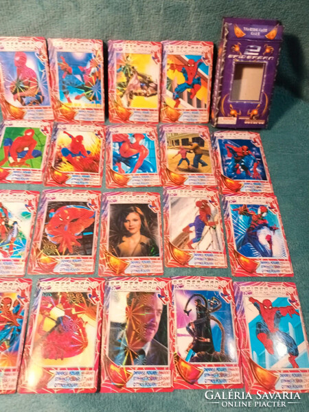 Extrém ritka 36 db Spiderman 2, Pókember 2 hologrammos kártyák teljes pakli dobozában.