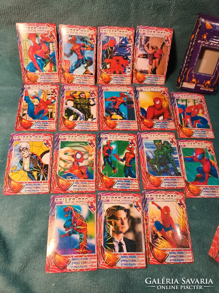 Extrém ritka 36 db Spiderman 2, Pókember 2 hologrammos kártyák teljes pakli dobozában.