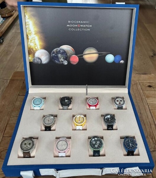 OMEGA karóra,Swatch Moonswatch Speedmaster óra + DOBOZ,összes modell,12 szín-bolygó