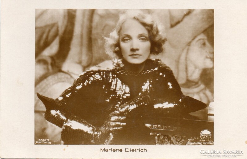 Képeslap: Külföldi színészek, Marlene Dietrich.
