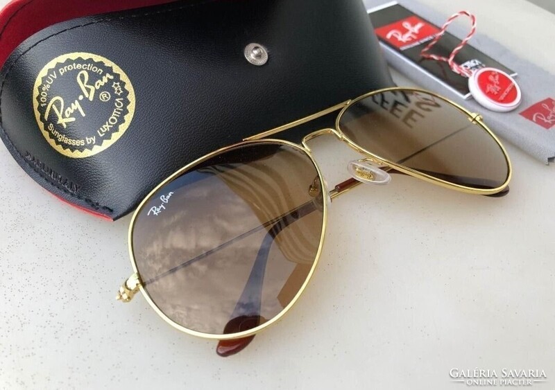 RAY BAN AVIATOR NAPSZEMÜVEG TOKKAL, KENDŐVEL,ÚJ!