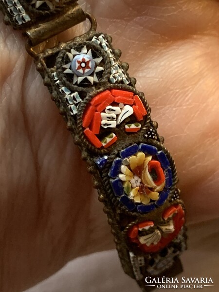 MILLEFIORI "MICROMOZAIK" karkötő-ajándék az 1900-as évekből Olaszországból