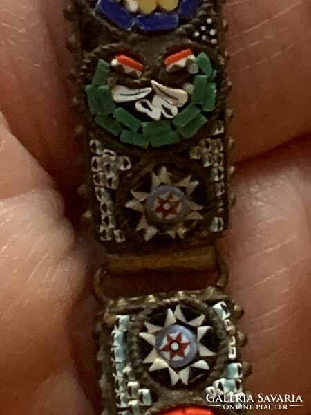 MILLEFIORI "MICROMOZAIK" karkötő-ajándék az 1900-as évekből Olaszországból