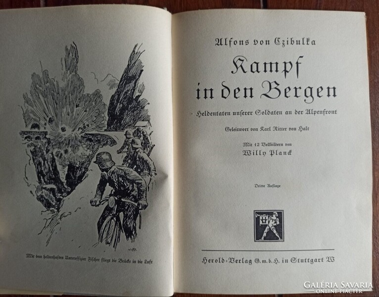 Alfons von Czibulka - Kampf in den Bergen. [1939] Stuttgart 143 oldal.