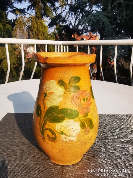 ANTIK VIRÁGOS MEZŐTÚRI KÖCSÖG, 22 cm, O