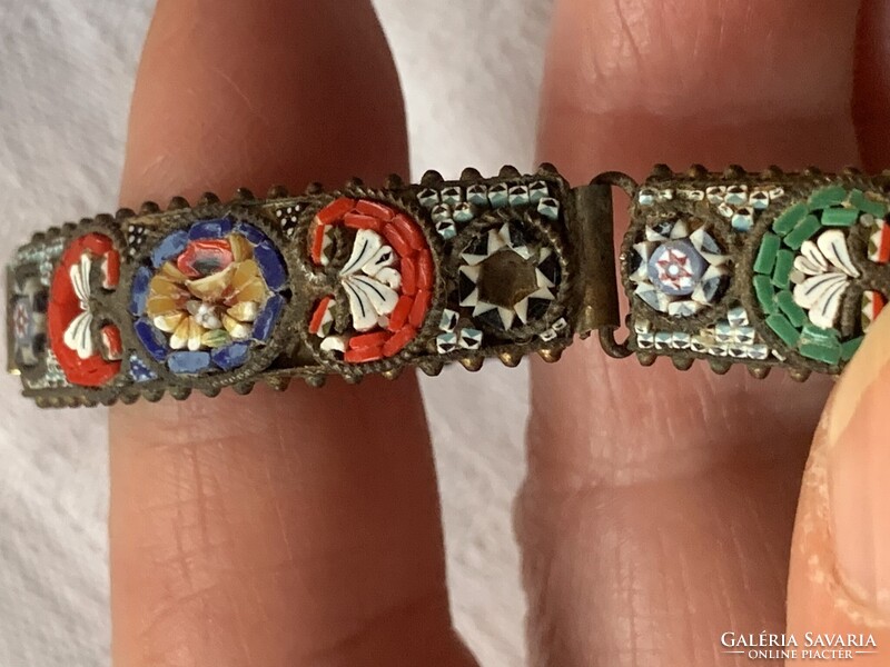 MILLEFIORI "MICROMOZAIK" karkötő-ajándék az 1900-as évekből Olaszországból