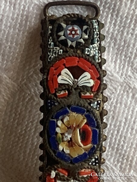 MILLEFIORI "MICROMOZAIK" karkötő-ajándék az 1900-as évekből Olaszországból