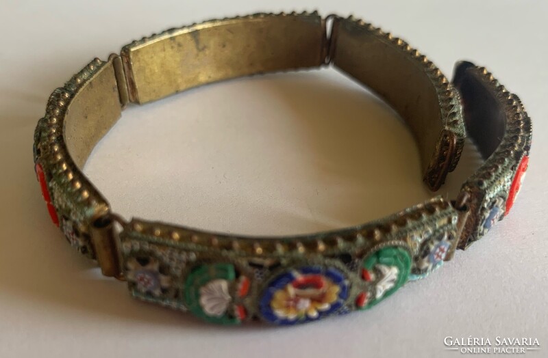 MILLEFIORI "MICROMOZAIK" karkötő-ajándék az 1900-as évekből Olaszországból