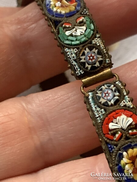 MILLEFIORI "MICROMOZAIK" karkötő-ajándék az 1900-as évekből Olaszországból
