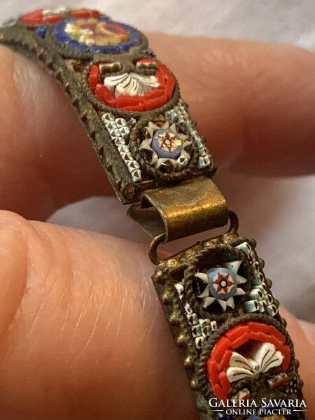 MILLEFIORI "MICROMOZAIK" karkötő-ajándék az 1900-as évekből Olaszországból