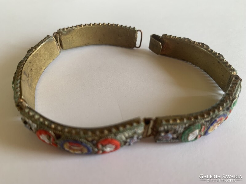 MILLEFIORI "MICROMOZAIK" karkötő-ajándék az 1900-as évekből Olaszországból