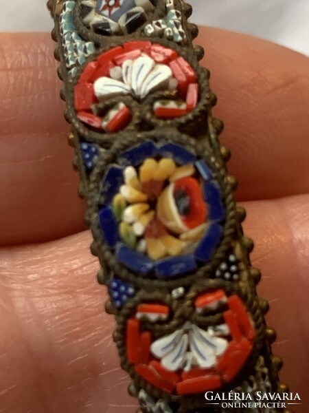 MILLEFIORI "MICROMOZAIK" karkötő-ajándék az 1900-as évekből Olaszországból