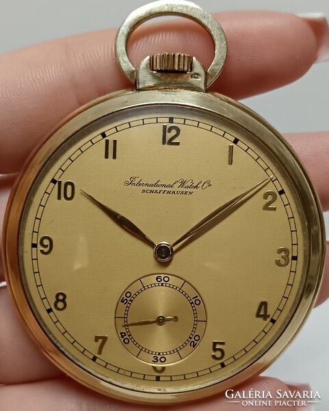 1922 IWC Schaffhausen 14K Arany Zsebóra GYÖNYÖRŰ ÁLLAPOTBAN SZÉPEN JÁR!!!