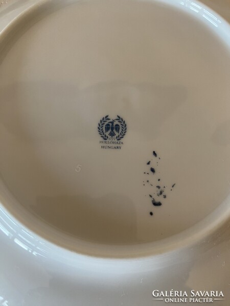 Hollóházi porcelán 6.szem. Szendvics/sütemény keszlet