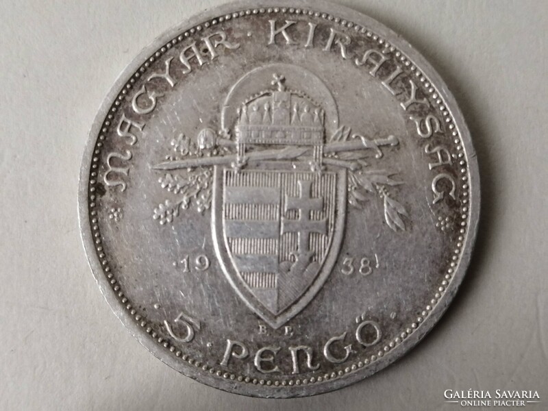 SZENT ISTVÁN 5 PENGŐ 1938