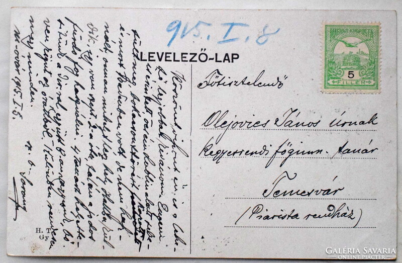 Magyaróvár -  Áll . polgári leány-iskola -  antik képeslap  1915