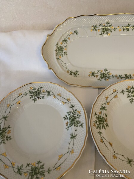 Hollóházi porcelán 6.szem. Szendvics/sütemény keszlet