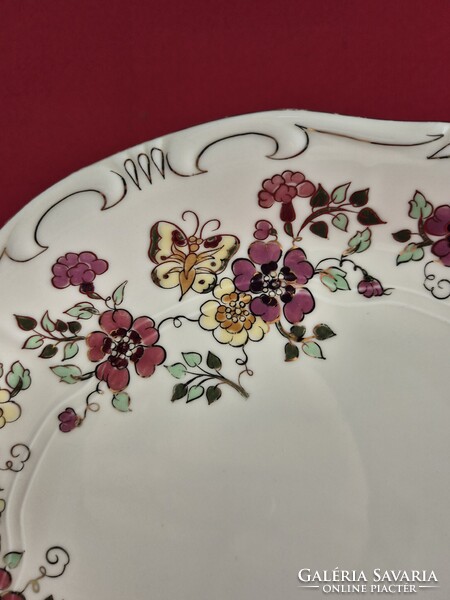 Zsolnay pillangó mintás kerek sültes tál #3