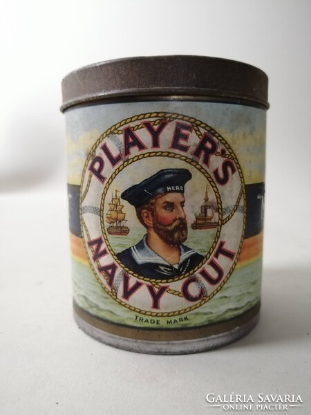 PLAYER'S NAVY CUT CIGARETTES - WW 2 - FÉM CIGARETTÁS DOBOZ - RITKA